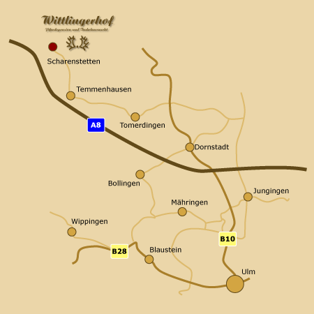 Anfahrtsplan Pferdepension Wittlingerhof
